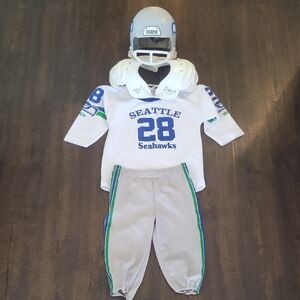 Vintage 1980's Seattle Seahawks Youth Football Uniform Size Medium